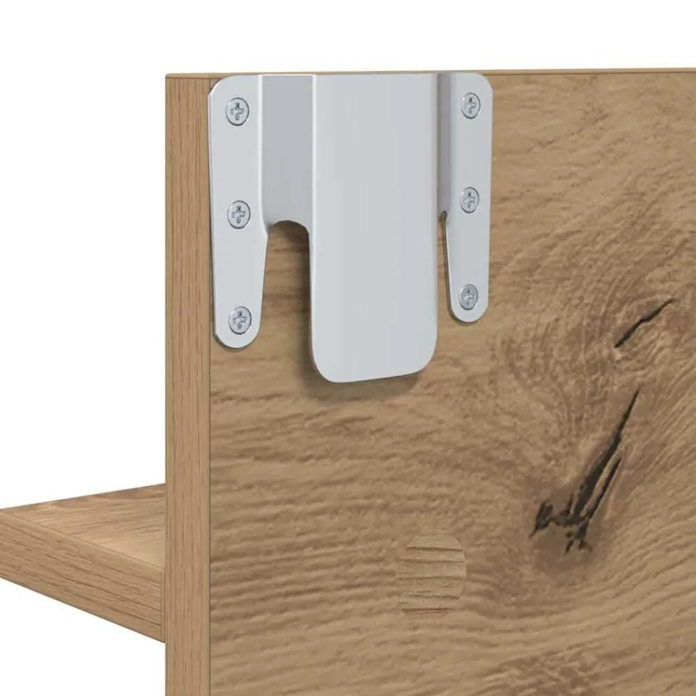 vidaXL Bancos-Conjunto de muebles de recibidor 4 pcs Roble Artesanal