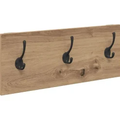 vidaXL Bancos-Conjunto de muebles de recibidor 4 pcs Roble Artesanal