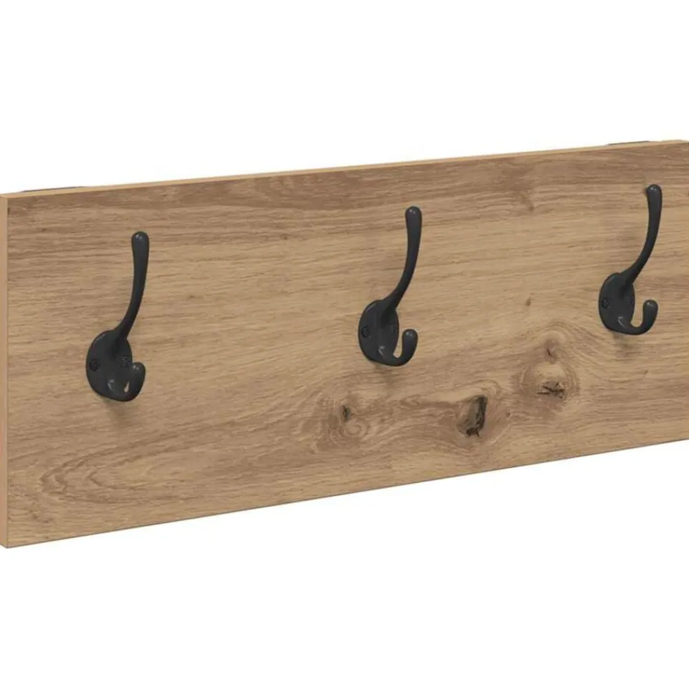 vidaXL Bancos-Conjunto de muebles de recibidor 4 pcs Roble Artesanal