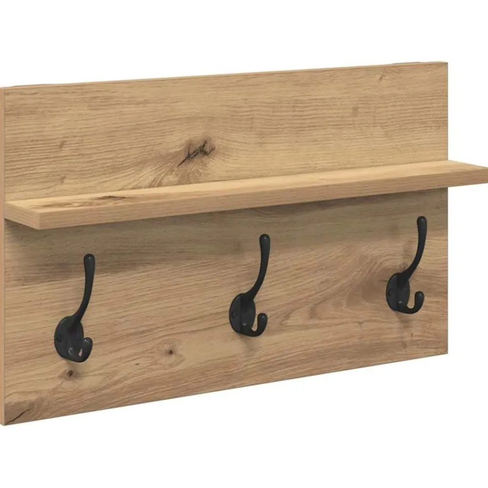 vidaXL Bancos-Conjunto de muebles de recibidor 4 pcs Roble Artesanal