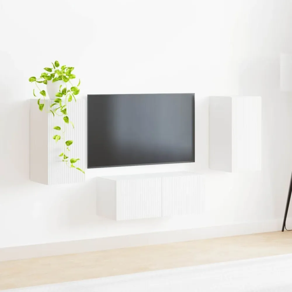 vidaXL Muebles Tv-Conjunto de mueble de TV 6 pcs Madera de ingeniería