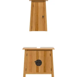vidaXL Conjunto de muebles de baño 2 piezas madera maciza de pino