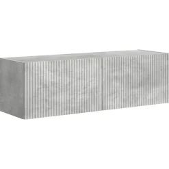 vidaXL Muebles Tv-Conjunto de mueble para TV de pared 6 pcs Gris Concreto