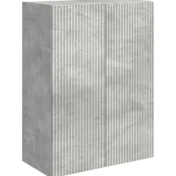 vidaXL Muebles Tv-Conjunto de mueble para TV de pared 6 pcs Gris Concreto