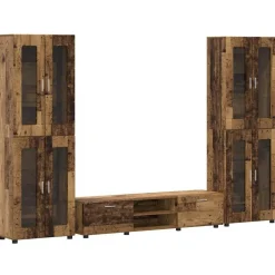 vidaXL Conjunto de mueble de TV con cajón FLORIN Madera vieja Madera envejecida Best