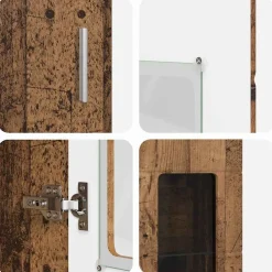 vidaXL Conjunto de mueble de TV con cajón FLORIN Madera vieja Madera envejecida Best