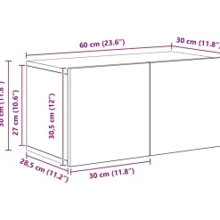vidaXL Conjunto de mueble de TV 8 pcs Madera de ingeniería Roble negro Sale