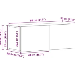 vidaXL Conjunto de mueble de TV 8 pcs Madera de ingeniería Roble negro Sale