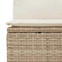 vidaXL Conjunto de sofá de jardín con cojín 5 pcs beige y crema New