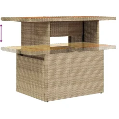 vidaXL Conjunto de sofá de jardín con cojín 5 pcs beige y crema New
