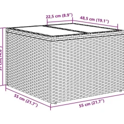 vidaXL Muebles De Jardín-Conjunto de sofá de jardín con cojín 9 pcs ratán sintético