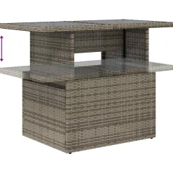 vidaXL Muebles De Jardín-Conjunto de sofá de jardín con cojín 5 pcs Poliratán