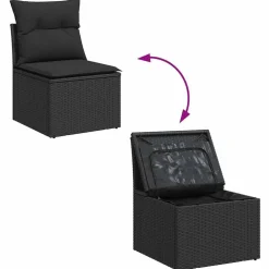 vidaXL Muebles De Jardín-Conjunto de sofá de jardín 5 pcs Poliratán