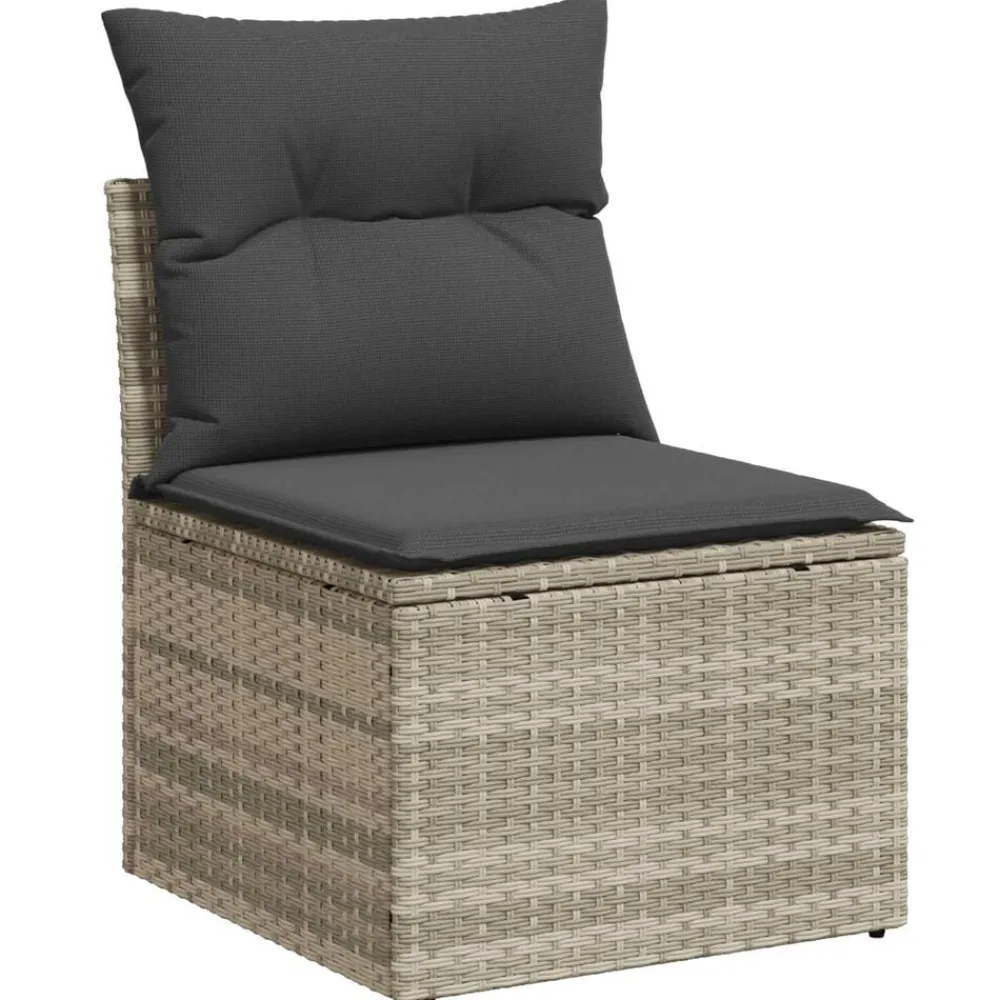 vidaXL Muebles De Jardín-Conjunto de sofá de jardín con cojín 6 pcs Poliratán