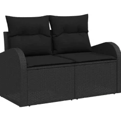 vidaXL Muebles De Jardín-Conjunto de sofá de jardín 11 pcs Poliratán