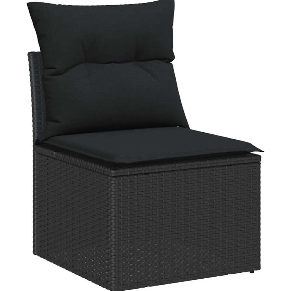 vidaXL Muebles De Jardín-Conjunto de sofá de jardín 11 pcs Poliratán
