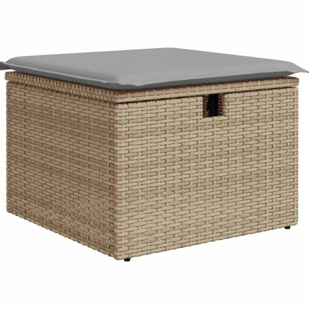 vidaXL Conjunto de sofá de jardín con cojín 6 pcs Poliratán Beige Online