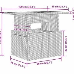 vidaXL Conjunto de sofá de jardín 9 pcs ratán sintético beige y crema Sale