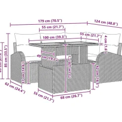 vidaXL Muebles De Jardín-Conjunto de sofá de jardín con cojín Manual 5 pcs