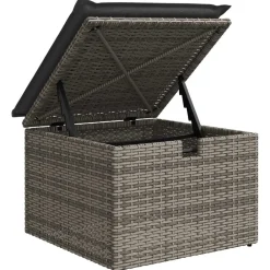 vidaXL Muebles De Jardín-Conjunto de sofá de jardín con cojín 7 pcs Poliratán