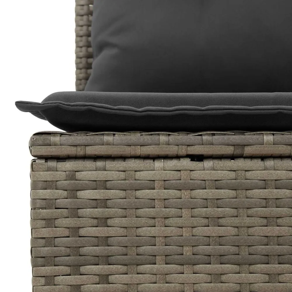 vidaXL Muebles De Jardín-Conjunto de sofá de jardín con cojín 7 pcs Poliratán