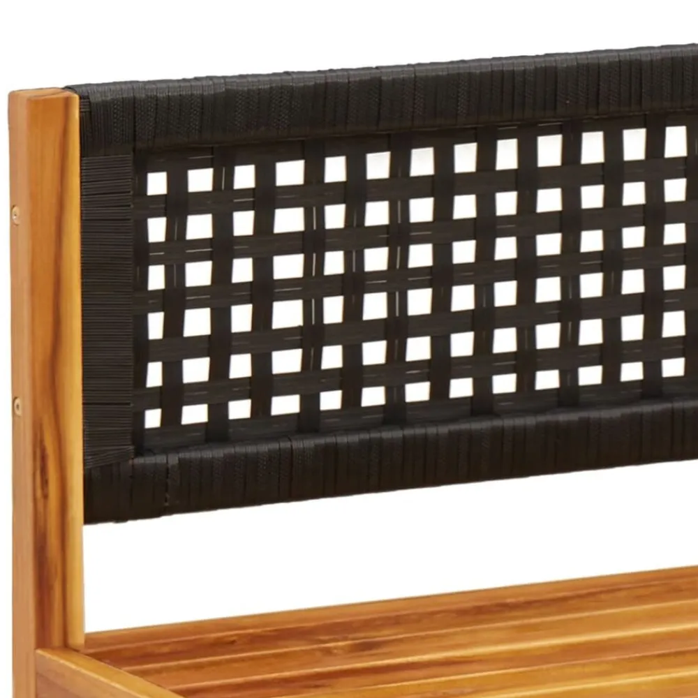 vidaXL Muebles De Jardín-Conjunto de sofá de jardín de 6 piezas con cojines de madera de acacia y ratán