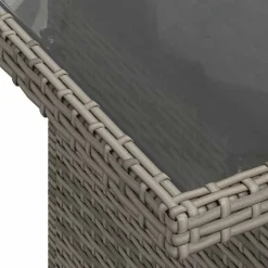vidaXL Conjunto de sofá de jardín con cojín 7 pcs Poliratán Gris Clearance