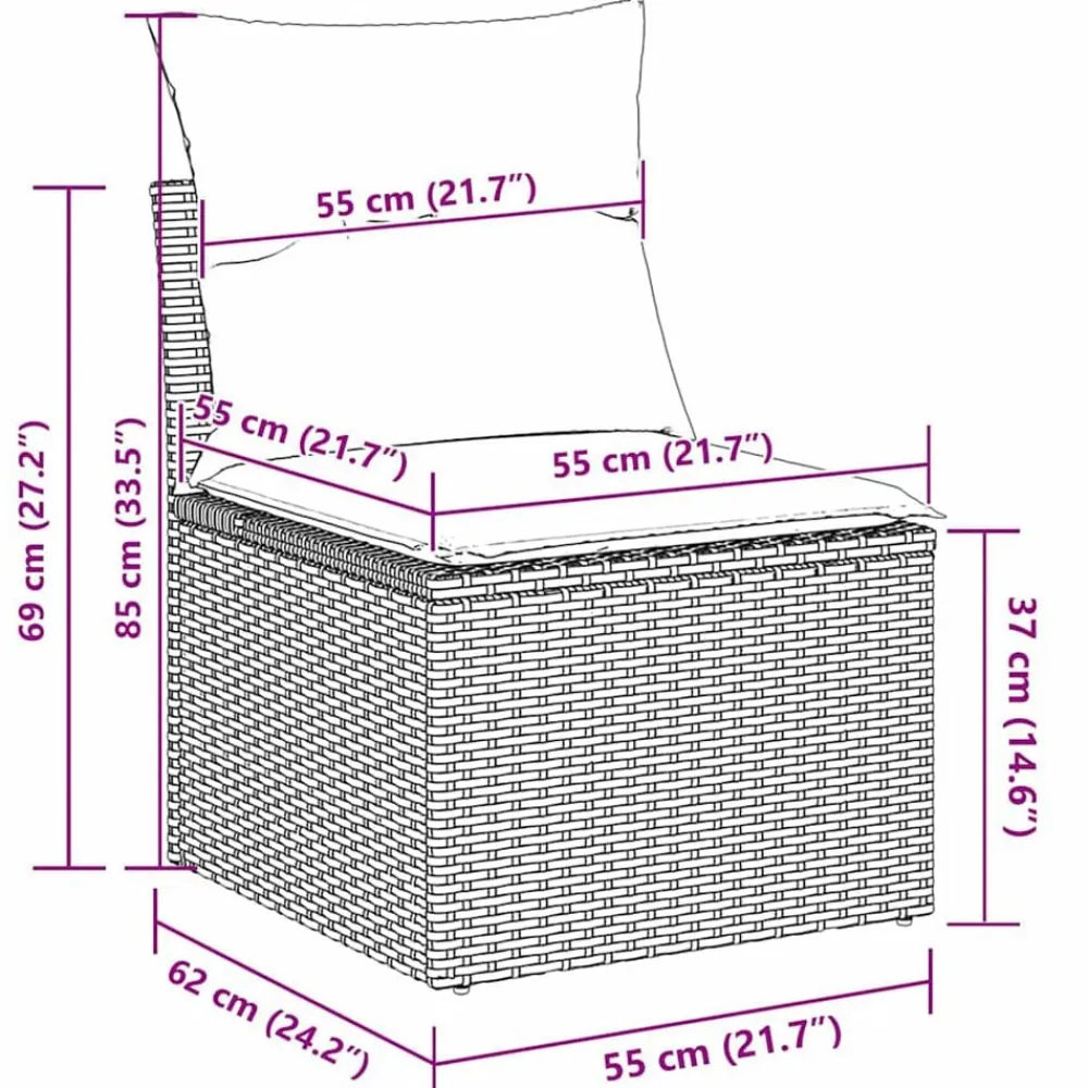 vidaXL Conjunto de sofá de jardín 8 pcs Crema ratán sintético Beige y Sale