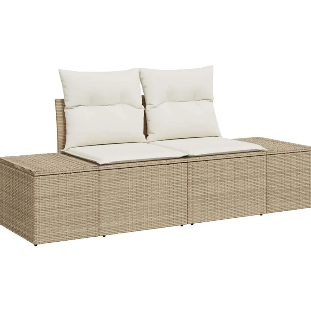 vidaXL Conjunto de sofá de jardín 8 pcs Crema ratán sintético Beige y Sale