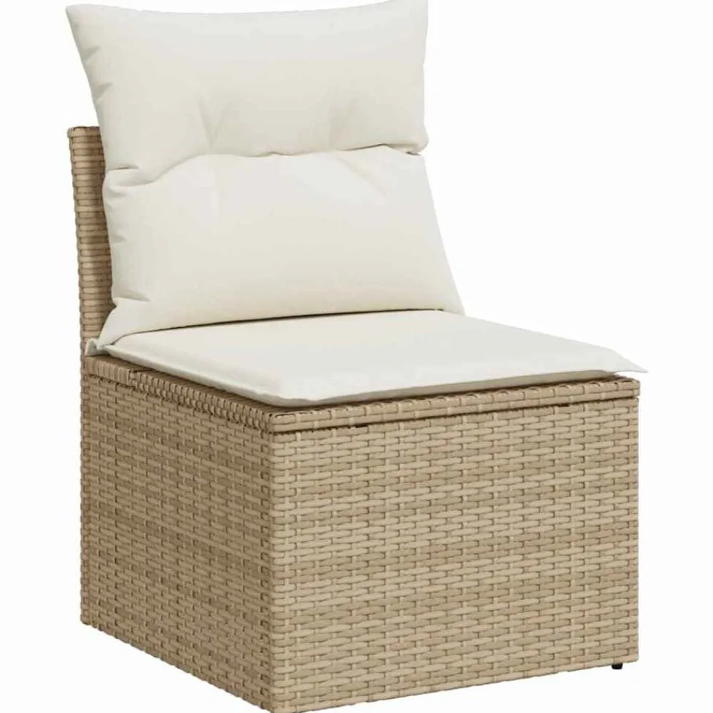 vidaXL Conjunto de sofá de jardín 8 pcs Crema ratán sintético Beige y Sale