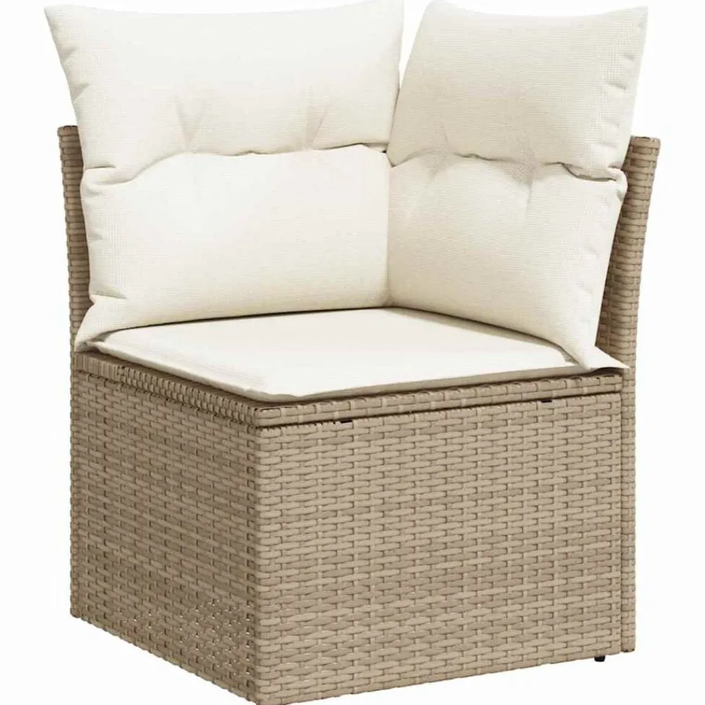 vidaXL Conjunto de sofá de jardín 8 pcs Crema ratán sintético Beige y Sale