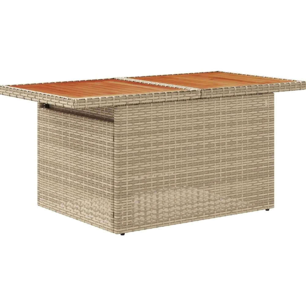 vidaXL Muebles De Jardín-Conjunto de sofá de jardín 10 pcs Beige Poliratán
