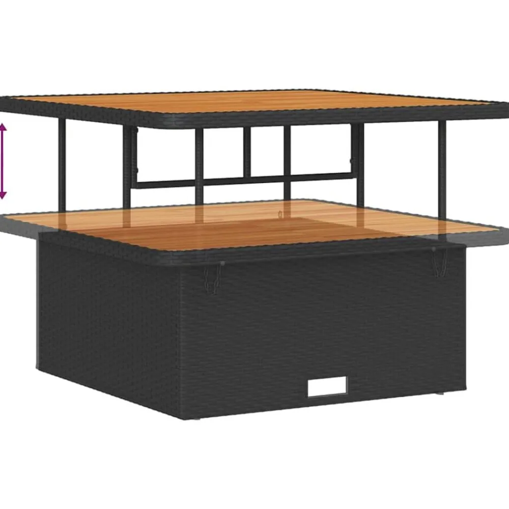 vidaXL Conjunto de sofá de jardín 8 pcs ratán sintético Negro Best