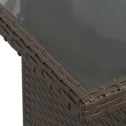 vidaXL Muebles De Jardín-Conjunto de sofá de jardín con cojín 7 pcs Marrón Poliratán