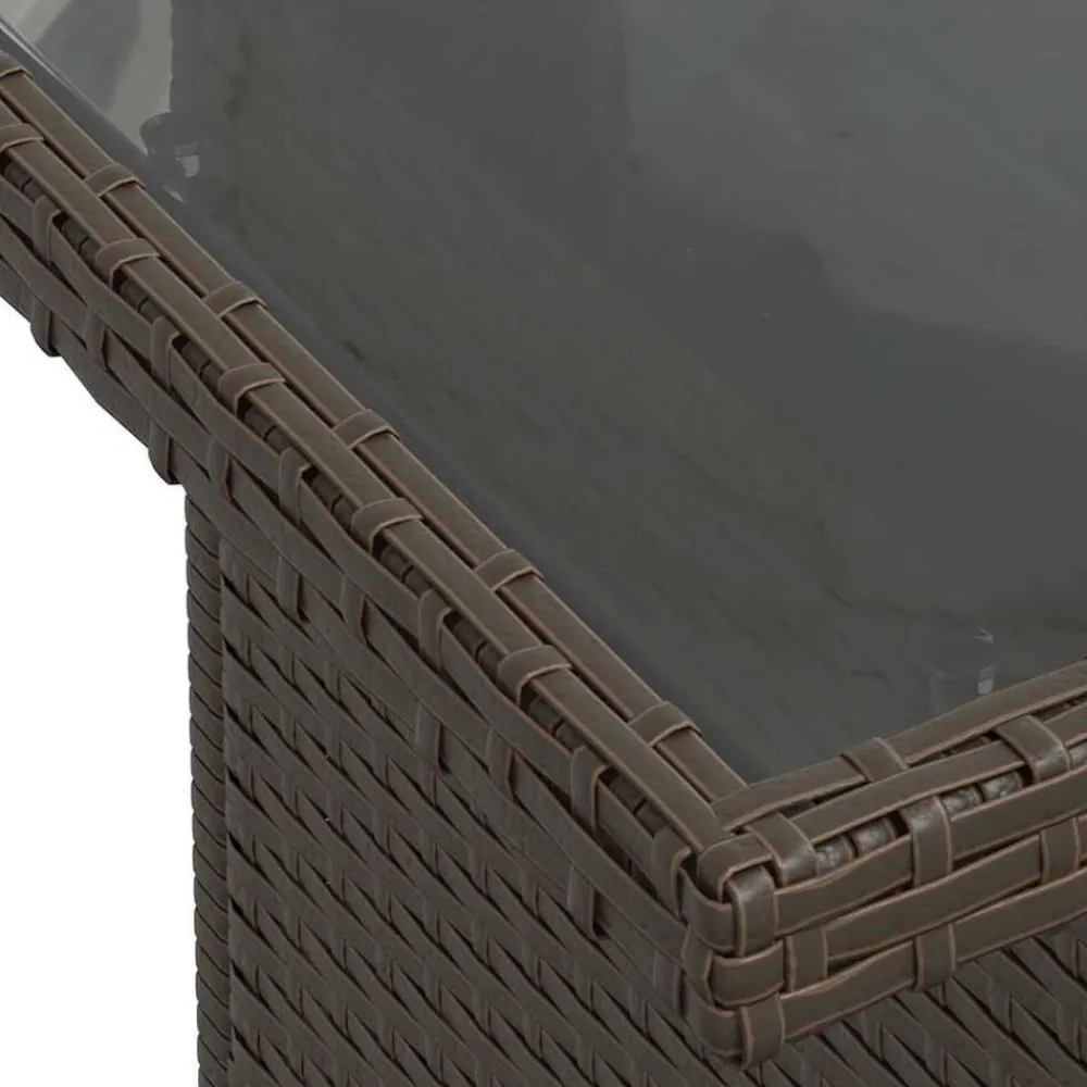 vidaXL Muebles De Jardín-Conjunto de sofá de jardín con cojín 7 pcs Marrón Poliratán