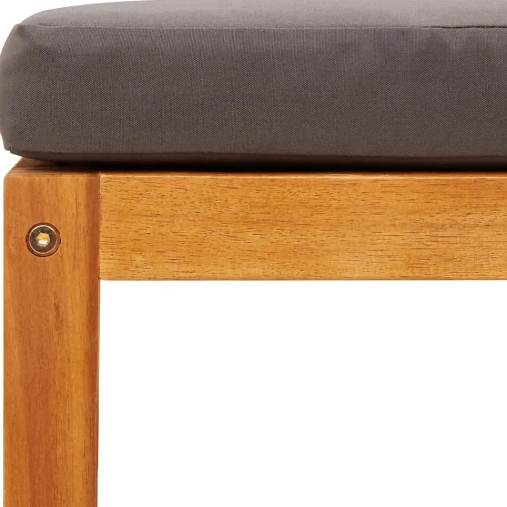 vidaXL Conjunto de sofá de jardín de 5 piezas con cojines de madera de acacia y ratán Gris Best