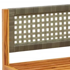 vidaXL Conjunto de sofá de jardín de 5 piezas con cojines de madera de acacia y ratán Gris Best