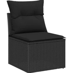 vidaXL Conjunto de sofá de jardín 10 pcs Poliratán Negro Best