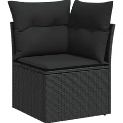 vidaXL Conjunto de sofá de jardín 10 pcs Poliratán Negro Best