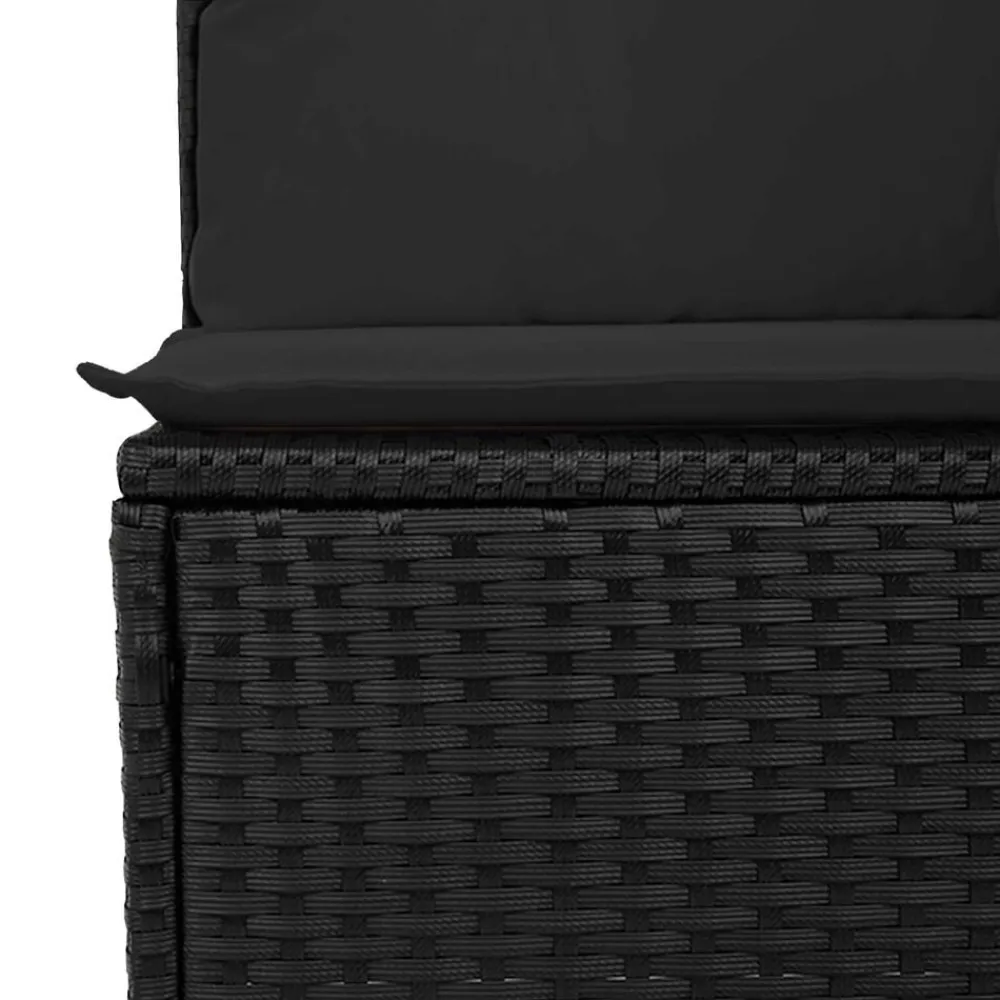 vidaXL Conjunto de sofá de jardín 10 pcs Poliratán Negro Best