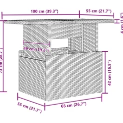 vidaXL Muebles De Jardín-Conjunto de sofá de jardín 8 pcs Poliratán