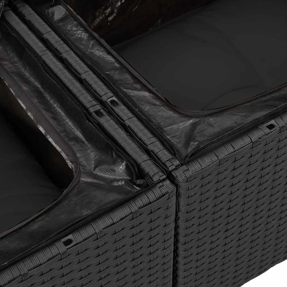vidaXL Muebles De Jardín-Conjunto de sofá de jardín 8 pcs Poliratán