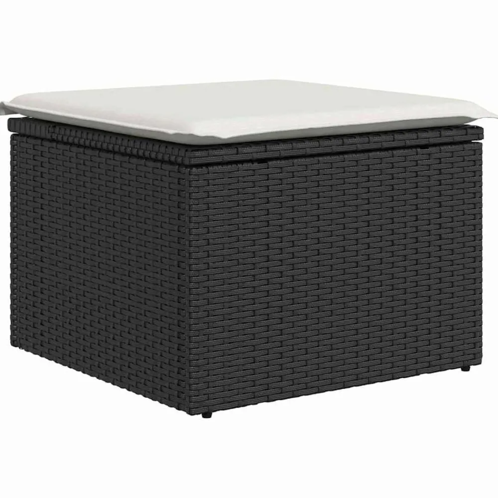 vidaXL Muebles De Jardín-Conjunto de sofá de jardín 4 pcs crema ratán sintético