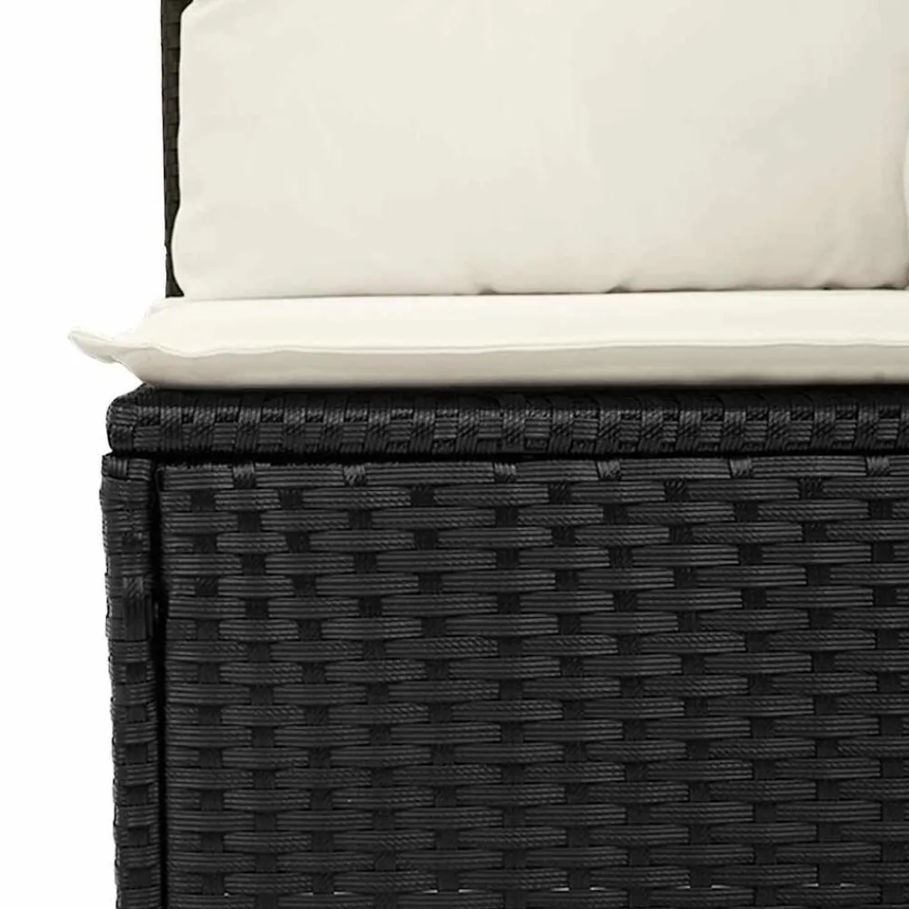 vidaXL Muebles De Jardín-Conjunto de sofá de jardín 4 pcs crema ratán sintético
