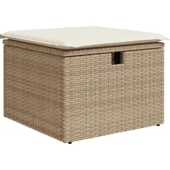 vidaXL Muebles De Jardín-Conjunto de sofá de jardín 8 pcs ratán sintético