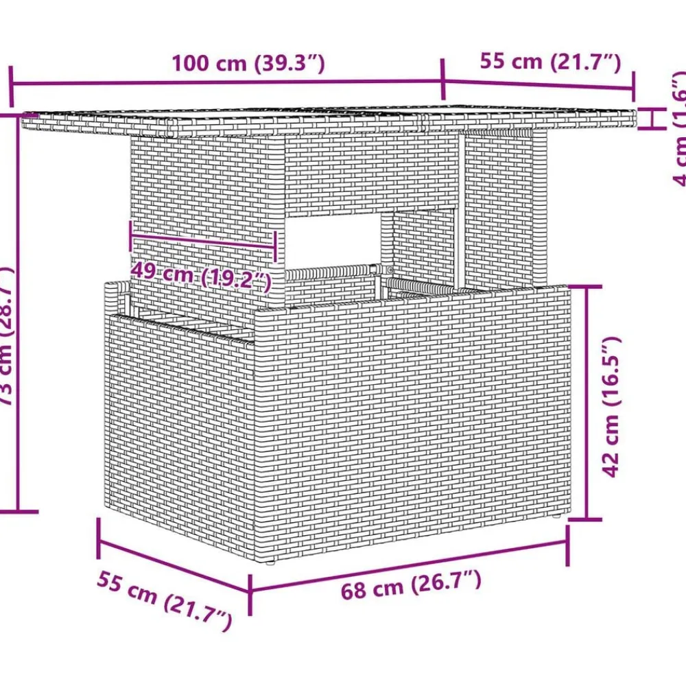 vidaXL Muebles De Jardín-Conjunto de sofá de jardín con cojín 8 pcs Poliratán
