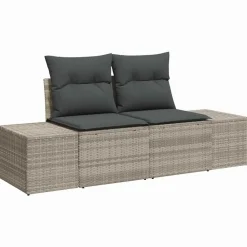 vidaXL Muebles De Jardín-Conjunto de sofá de jardín 7 pcs ratán sintético