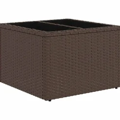 vidaXL Conjunto de sofá de jardín 5 pcs Marrón y crema ratán sintético Marr&oacute;n y Online