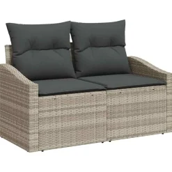 vidaXL Muebles De Jardín-Conjunto de sofá de jardín 7 pcs ratán sintético