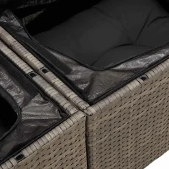 vidaXL Conjunto de sofá de jardín 6 pcs Poliratán Gris Clearance